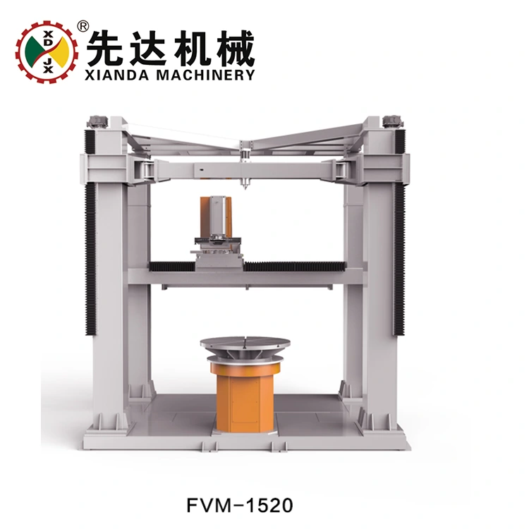 3D 彫像および柱用の 4 軸垂直 CNC 石材彫刻機